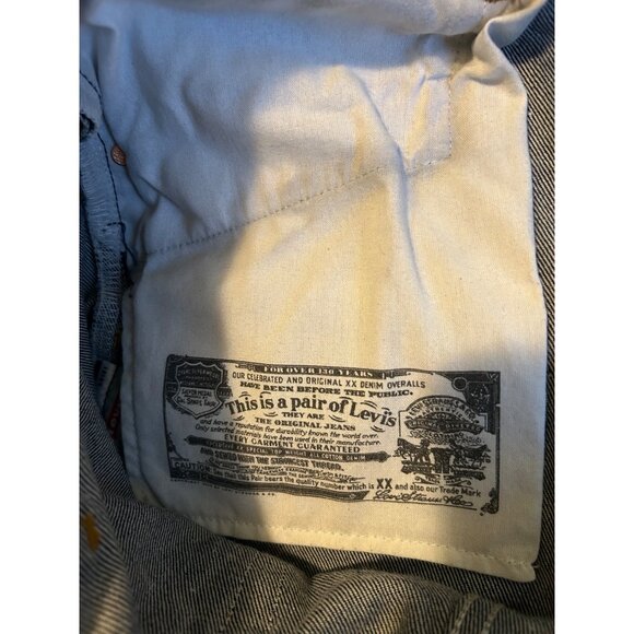 LEVIS 501XX Button Fly Raw Denim Dark Wash Straight Fit Men’s Jeans 40x32”. - Picture 10 of 15